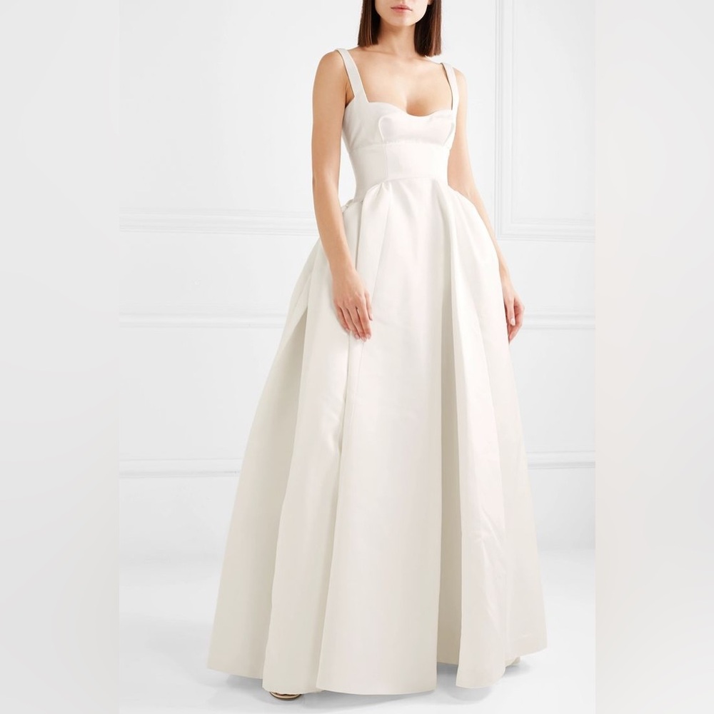 Emilia Wickstead Diamond Duchesse Satin Gown